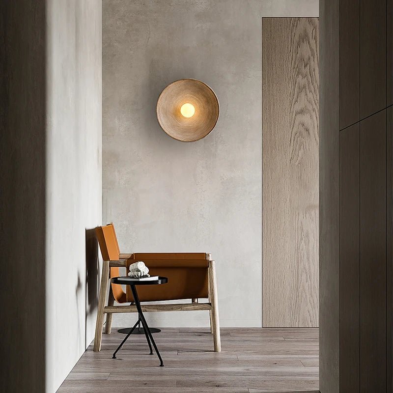 Retro Japanese Circle Wall Sconce