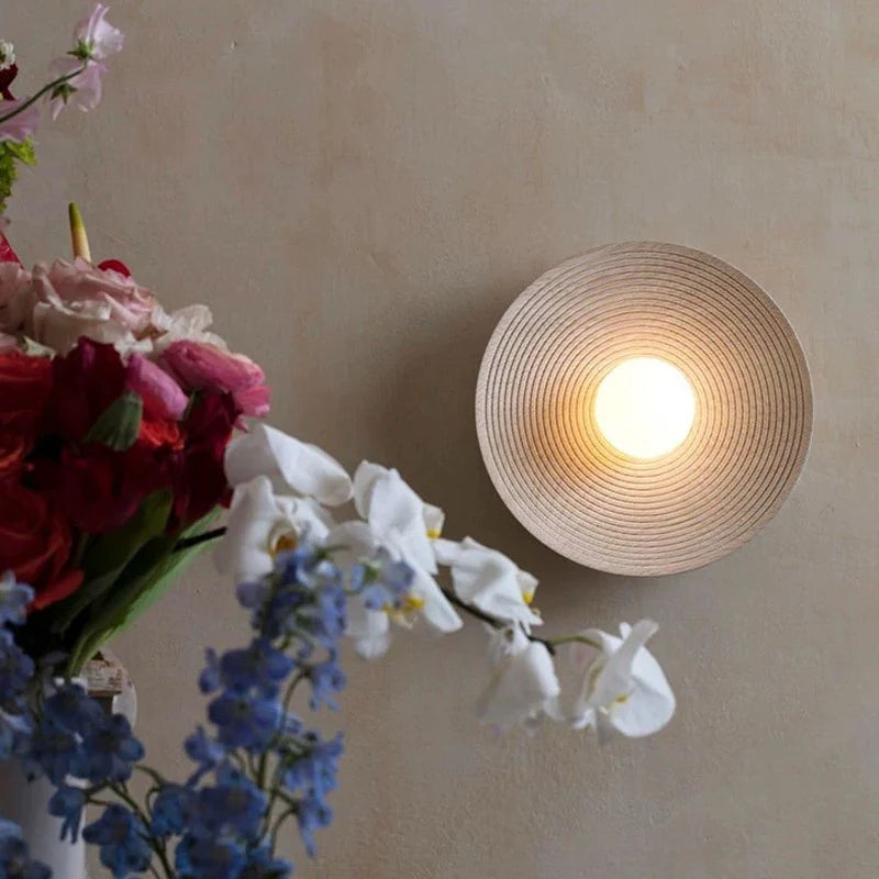 Retro Japanese Circle Wall Sconce