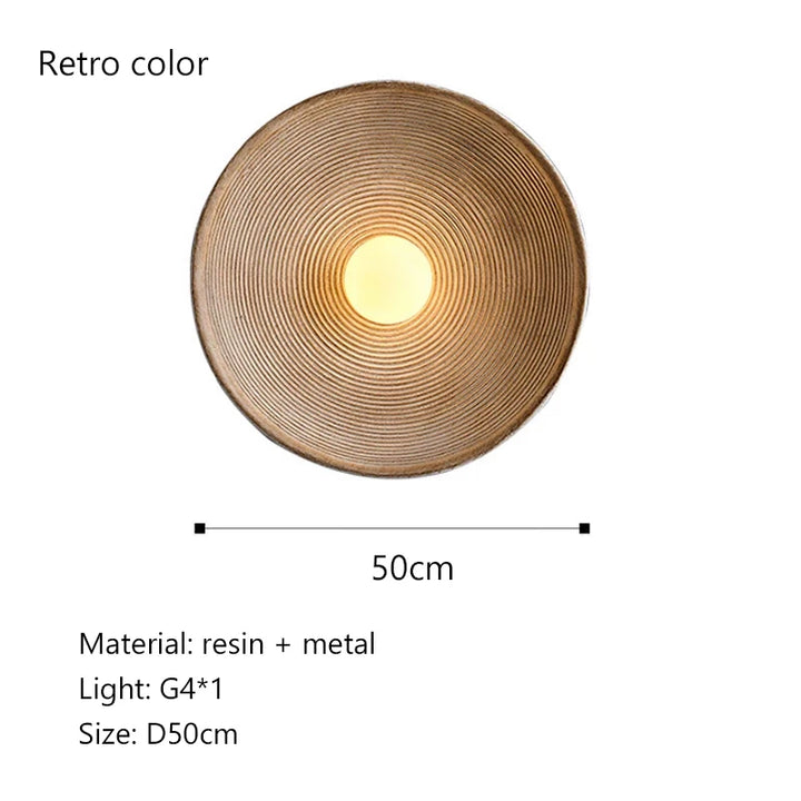 Retro Japanese Circle Wall Sconce