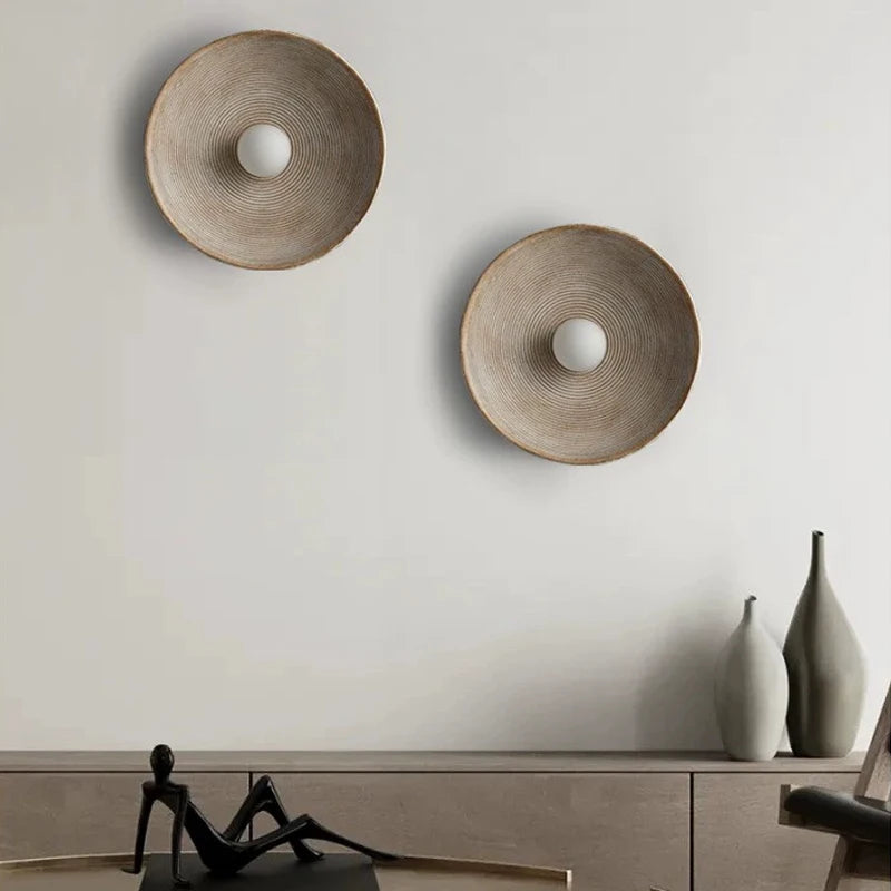 Retro Japanese Circle Wall Sconce