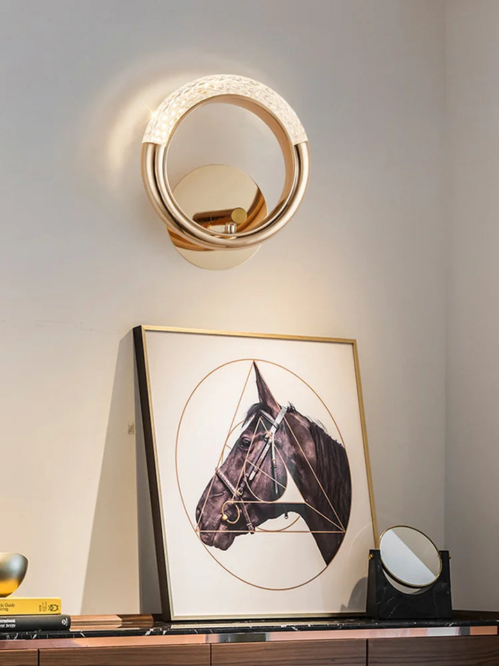 Stylish wall lamp with ring shape
