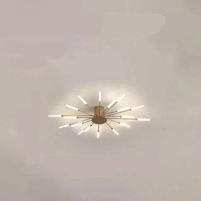 firework chandelier white and gold solo