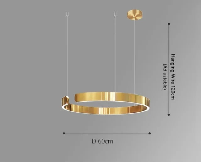 ring chandelier gold d60