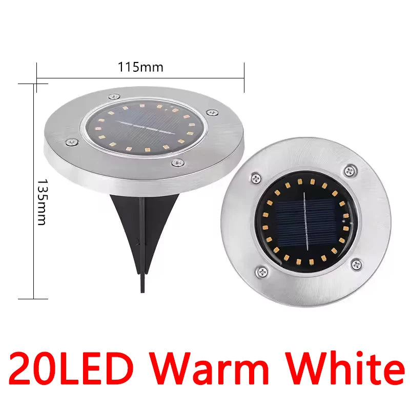 solar garden lights 20 led warm