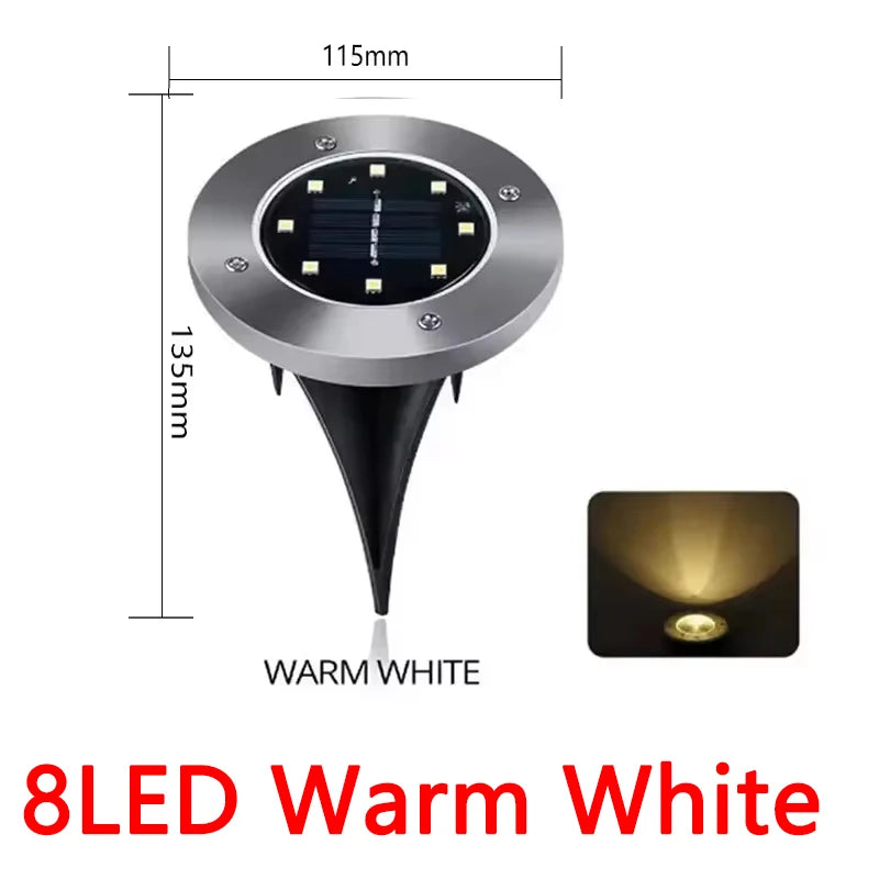 solar garden lights 8 led warm