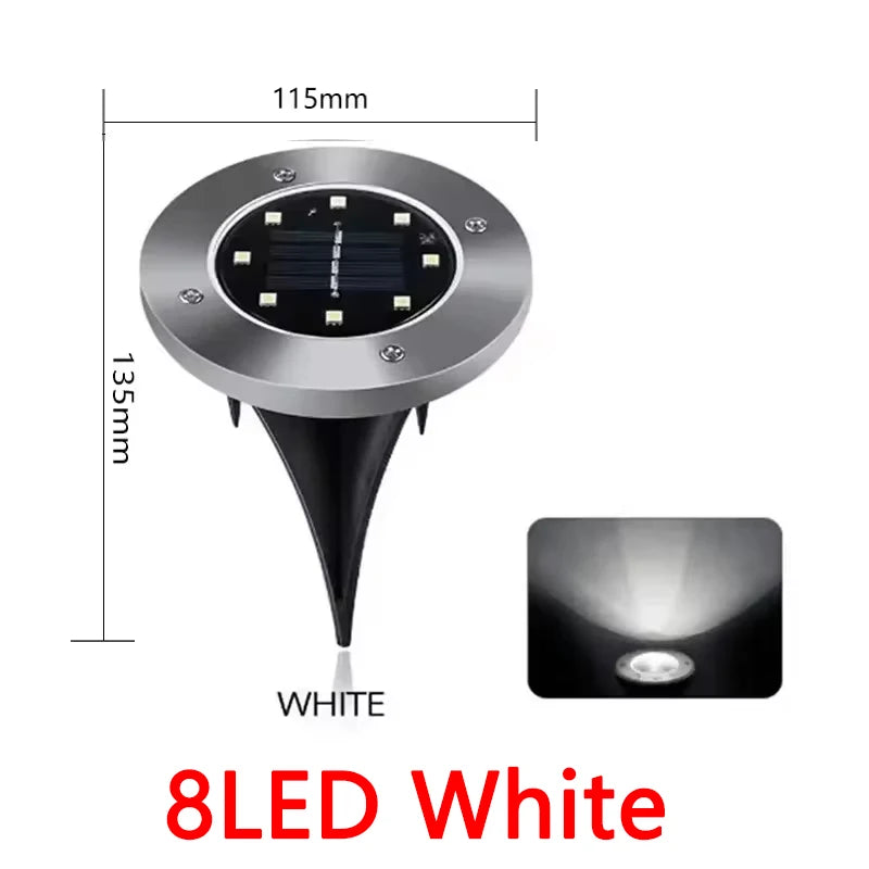 solar garden lights 8 led white