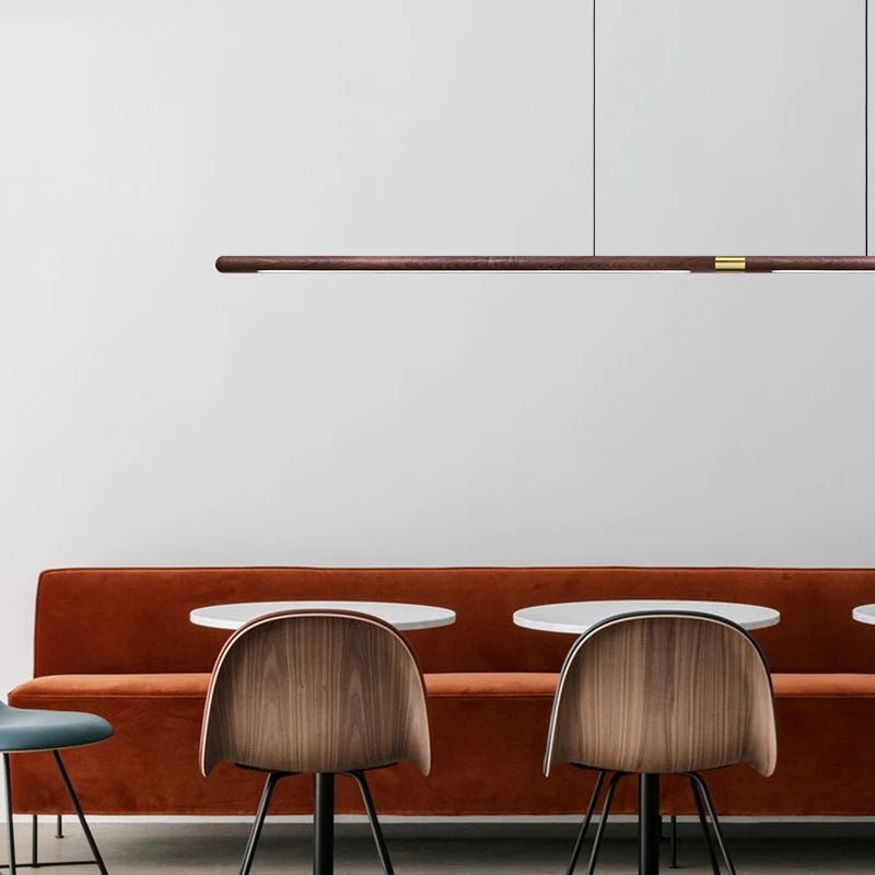 Solid Wood Pendant Light - Extra Long Rounded