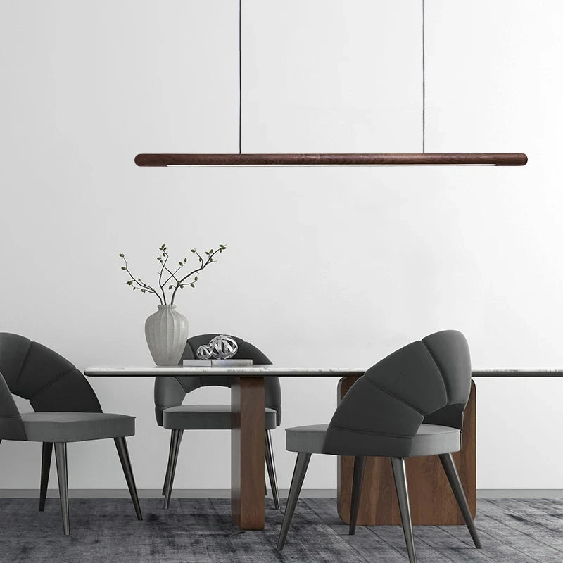 Solid Wood Pendant Light - Rounded