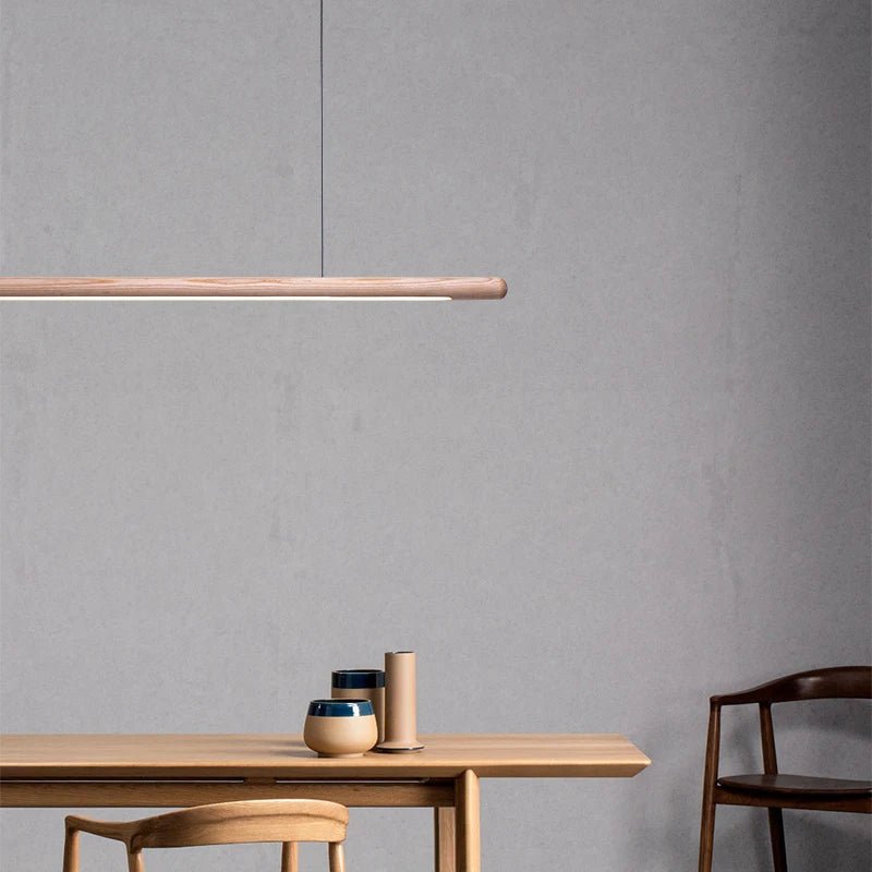 Solid Wood Pendant Light - Rounded