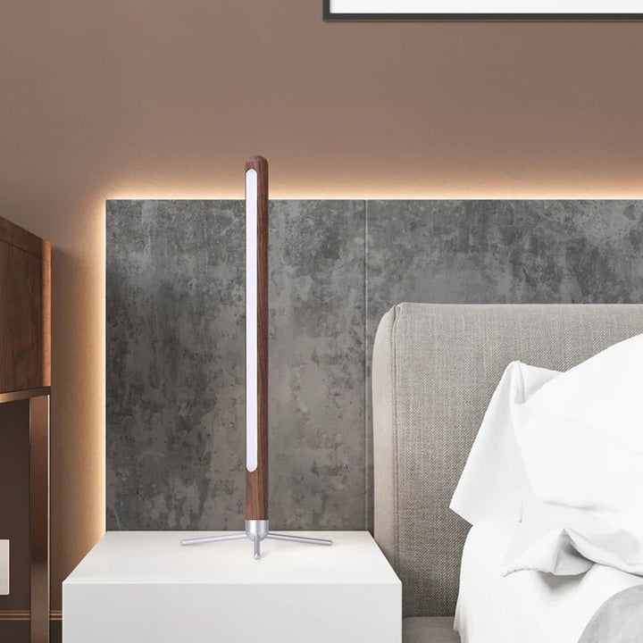 Vertical Wood Table Lamp