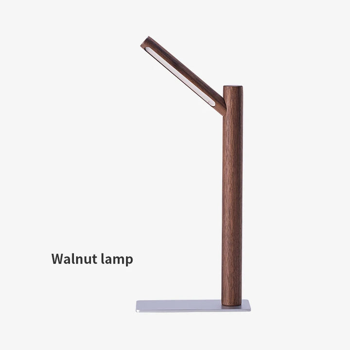 wood branching lamp walnut